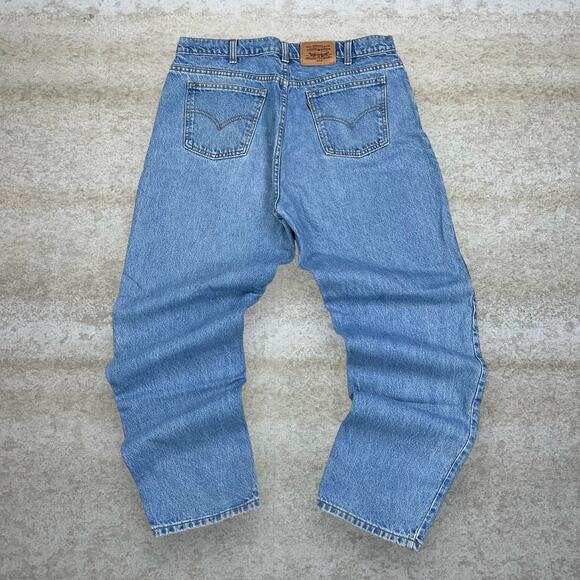 Vintage 90s Orange Tab Levis 634 Jeans 38x32 Relaxed Fit Medium Wash Denim - Picture 1 of 5